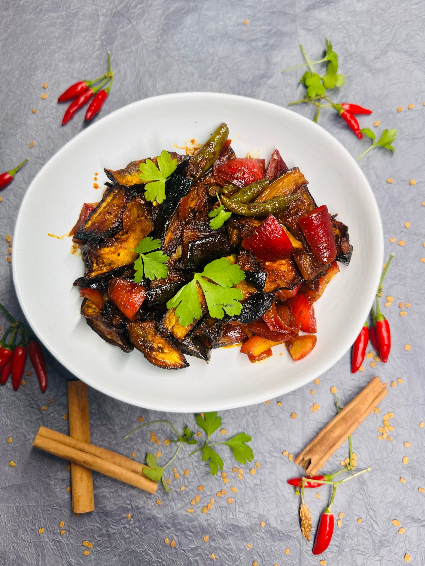Sweet & Sour Eggplant (Batu Moju)