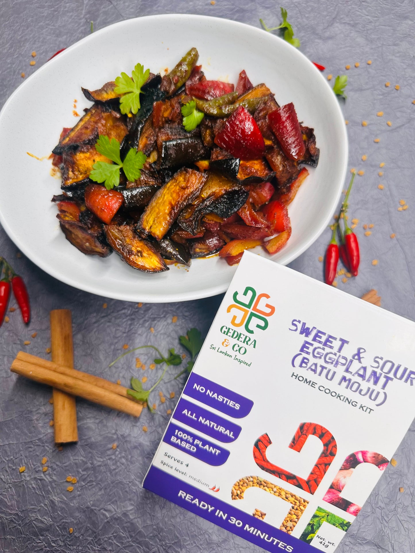Sweet & Sour Eggplant (Batu Moju)